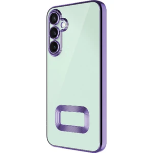 Samsung Galaxy A26 Logo Gösteren Parlak Kenarlı Kamera Lens Korumalı Şeffaf Omega Silikon Kapak