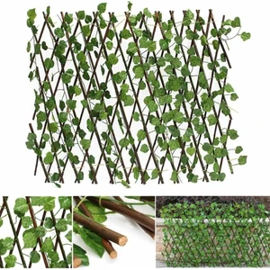 Yapay Çiçek Akordiyon Çit Yapay Sarmaşık Lı Duvar Dekoru 210X90 cm Çit Yapraklı Sarmaşık