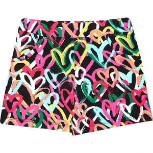Graffiti Hearts Kız Çocuk Desenli Şort