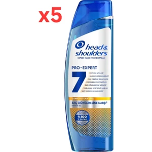 Head&shoulders Pro-Expert 7 Kafein ile Sac Dökülmesine Karşı Şampuan 300 ml 5 Adet