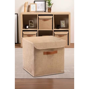 Dolap Içi Çamaşır Oyuncak Düzenleyici Katlanır Kapaklı Saklama Kutusu 30 x 30 x 30 cm