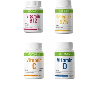 4'lü Vitamin Seti B12-D-OMEGA 3-C Vitamini