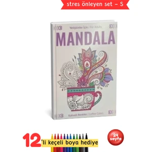 Yetişkinler Için Mandala Kahveli Renkler Seti