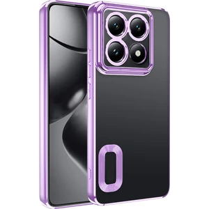 M.TK Moveteck Xiaomi Mi 14T Pro Kılıf Tam Kamera Korumalı Metalik Parlak Renkli Kenar Yumuşak Silikon Kamera Lensli Kapak