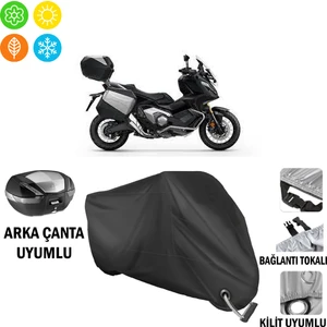 Honda  X-Adv 750 2024 Branda Motosiklet Brandası Arka Çanta Bağlantı,kilit Uyumlu Siyah