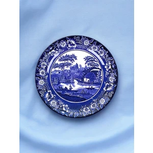 Dekoratif Duvar Tabağı Duvar Süsü Blue Blanc Tabak Mavi Tabak No:27