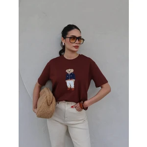 Esra Helvacı Teddy Bear Nakışlı T-Shirt