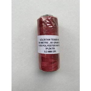 Kırmızılı Makaralı Ince Tesbih İPI...350 Metre . 80 Gramdır...