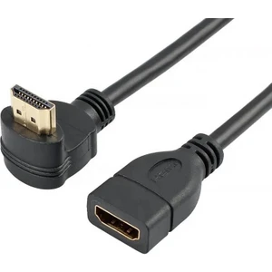 Primex PX-4667 HDMI Dişi Erkek Uzatma, 1 Metre 90 Derece HDMI Uzatma Kablosu HDMI Uzatma, L Tip HDMI Uzatma, 1 Metre HDMI Uzatma