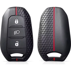 Citröen C3 C4 C5 Aircross Silikon Anahtar Koruma Kılıfı Far Tuşlu 2.resime Bakınız