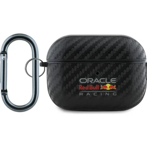 Red Bull Airpods Pro 2 Kılıf Orjinal Lisanslı Pu Karbon Fiber Tasarımlı Askı Aparatlı Kapak Siyah