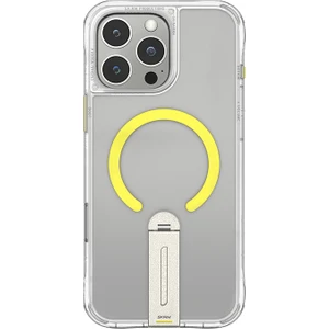 iPhone 16 Pro Kılıf Magsafe Şarj Özellikli 360 Derece Dönebilen Standlı Skinarma Helix Kapak Şeffaf