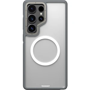 Galaxy S25 Ultra Kılıf Magsafe Uyumlu Youngkit Rock Sand Serisi Kapak Gri