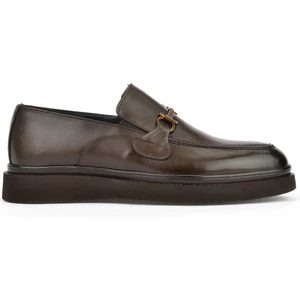 Erkek  Deri Klasik Ayakkabı 15148Z872 Kahve