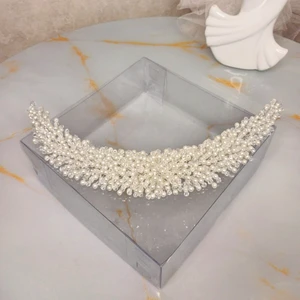 Gold Moda Gelin Saç Aksesuarı Yoğun Incili