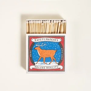 Charlotte Farmer Reındeer Ahşap Kibrit Hediyelik Eşya 11x11x3 Cm Renkli