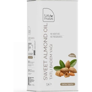 Las Frutas Tatlı Badem Yağı 1 Lt – Soğuk Sıkım, Çok Amaçlı, Saf & Doğal