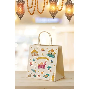 Sevimli ramazan figürleri çocuk bebek odası duvar cam dolap kitap mini sticker seti 123 parça