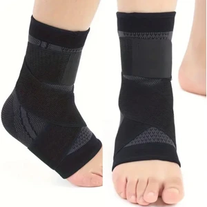 Siyah  Bedenli Ithal Kumaş Ayak Bileği Koruyucusu Spor Bandajı Bandaj - 1 Adet