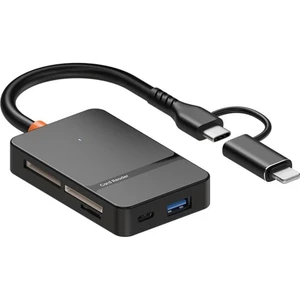 8in1 Multi Girişli Çevirici Adaptör Lightning / Type-C To USB A/ Sd /tf /ms / Macbook Uyumlu