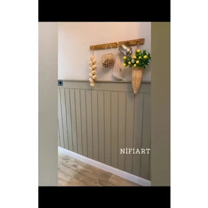 Dekoratif, Duvar Çıtası, Ahşap Duvar Paneli, Boyanabilir, Ham, Mdf, 27X102 (1ADET)