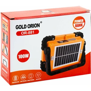 Gold Orion El Feneri Güneş Paneli USB Şarjlı 100W OR-881