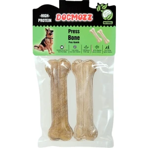 Dogmozz Premium Deri Pres Köpek Kemiği Natural 15 cm 2 Adet