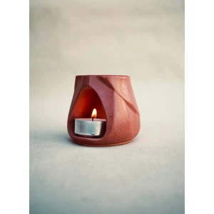 Buhardanlık Dekoratif Mumluk  El Yapımı Seramik Tozu Buhurdanlık Yağdanlık Aroma Terapi  Pembe