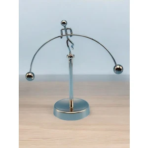 Hediye Fikri Gümüş Renk Fizik Denge Oyunu Denge Balans Masa Üstü Dekoratif Adam 17,5 x 11,5 cm