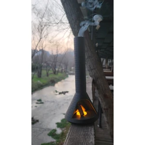 Gerçekçi Tuğlalı Şömine Görünümlü Işıklı Tütsülük