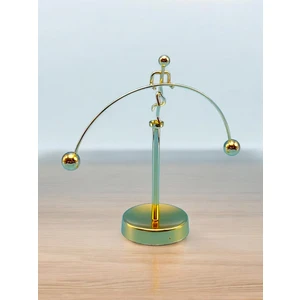Hediye Fikri Altın Renk Fizik Denge Oyunu Denge Balans Masa Üstü Dekoratif Adam 17,5 x 11,5 cm