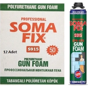12 Adet 750 ml - 940 gr Tabancalı Mantolama Şişmeyen Poliüretan Köpüğü