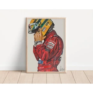 Hediye Vakti F1 Ayrton Senna Posteri -Çerçevesiz
