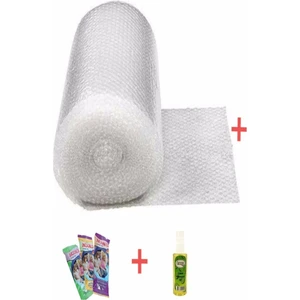 Balonlu Ambalaj Naylonu Pat Pat 100 cm x 10 Metre ( Kolonya ve Islak Mendil Hediye)