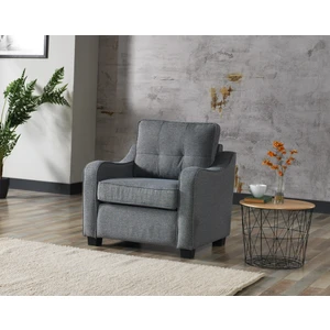 Meşe Home Plus Kılıflı Torba Yaylı Keten Kumaş Fonksiyonel Tekli Kanepe Koltuk Gri