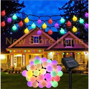 Newstore Home 50 LED 7 Metre Renkli Solar Güneş Enerjili Bahçe Teras Balkon Ağaç Lambası Aydınlatması 50 LED