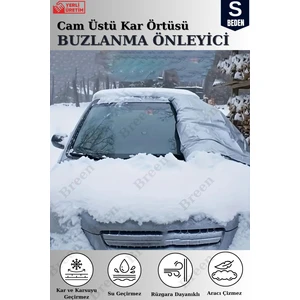Buzlanma Önleyici Gri S Beden Araba Cam Üstü Kar Örtüsü Su Geçirmez Ön ve Yan Cam Koruma