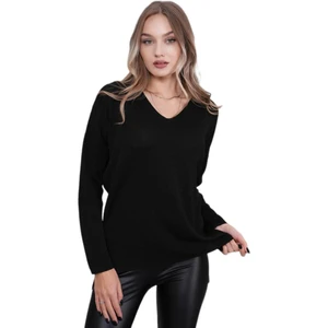 Kadın V Yaka Yaka Simli Kazak 12815 BGL-ST04225