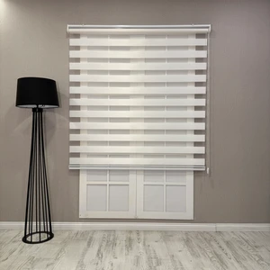 Donatti Bambu Zebra Stor Güneşlik Perde Beyaz