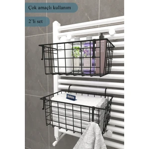 2'li Asılabilir Havlupan Düzenleyici Havluluk Banyo Düzenleyici Havlu Kurutma Asılabilir Havluluk