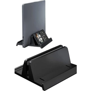 Techno Station Genişliği Ayarlanabilir Masa Üstü Tablet Telefon Tutucu Stand Siyah Dikey Tablet Tutucu Stand