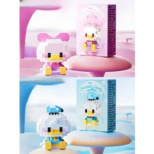DEK Toy Store Bricks Premium Seri Donald Duck  Daisy Duck Figür Yapı Taşları 2'li Set