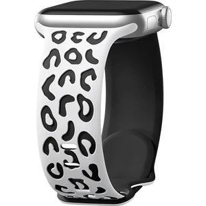 Watch 10 42MM 6 7 8 9 Se Uyumlu 38-40-41MM Leopar Desenli Silikon Spor Kordon