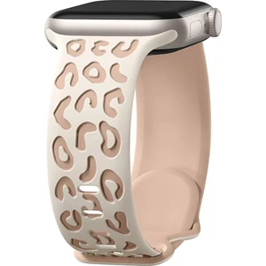 Watch 10 42MM 6 7 8 9 Se Uyumlu 38-40-41MM Leopar Desenli Silikon Spor Kordon