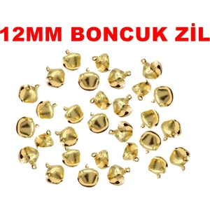 Boncuk Zil 12 mm Renk Altın 1.2 cm Küçük Zil Hobi 1.2 cm Sarı Çan 50 Adet