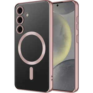 Samsung Galaxy S24 Fe Kılıf Renkli Kenarlı Magsafeli Kamera Korumalı Demre Silikon