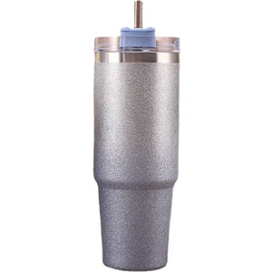 Weather Forecast 304 L Çelik Mavi Işıltılı 890 ml Pipetli Soğuk Sıcak El Termos CIN940MV