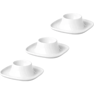 IKEA 3 Adet Yumurtalık 10X10X3 cm  3'lü Set Beyaz Renk Porselen Yumurtalık Kahvaltılık