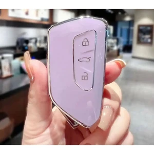Seat Leon 2021+  Cupra Leon Cupra Formentor Anahtar Koruma Kılıfı 2.resime Bakınız Lila/gümüş