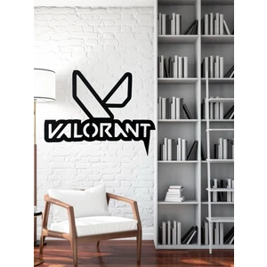 Dgrk Valorant LED Işıklı ve Işıksız Tablo Duvar Dekoru Tablosu Siyah Ahşap Lazer Mdf